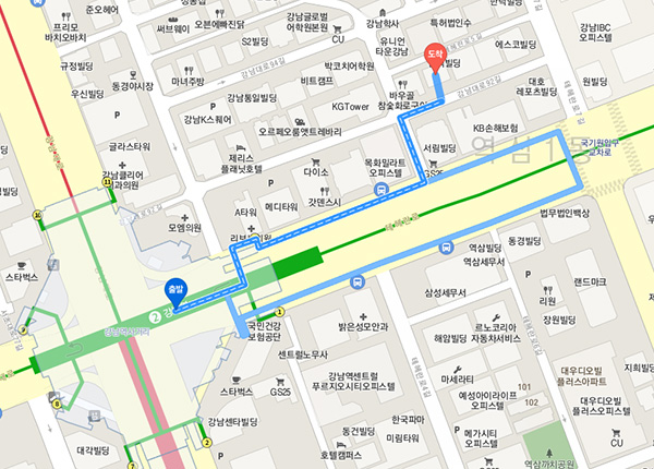 가나다 강남점 지도